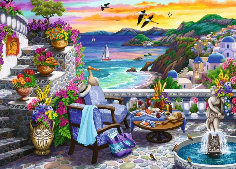 Santorini Sunset Puzzel (300 XL stukjes)