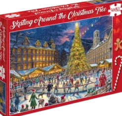 Skating Around the Christmas Tree Puzzel (500XL)