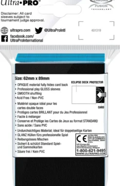 Sleeves Eclipse Gloss Small - Licht Blauw (62x89 mm)