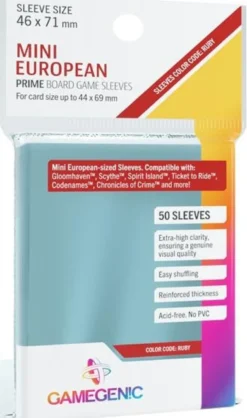 Sleeves Prime Mini European-Sized 46x71mm (50 stuks)