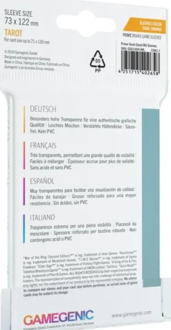 Sleeves Prime Tarot-Sized 73x122mm (50 stuks)