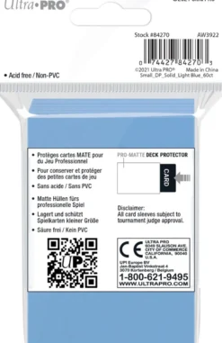 Sleeves Pro-Matte - Small Lichtblauw (62x89 mm)