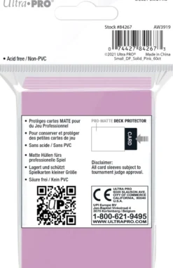 Sleeves Pro-Matte - Small Roze (62x89 mm)
