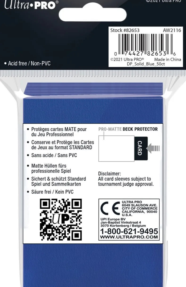 Sleeves Pro-Matte - Standaard Blauw (66x91 mm)