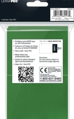 Sleeves Pro-Matte - Standaard Groen (100 stuks)