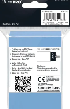 Sleeves Pro-Matte - Standaard Licht-Blauw (66x91 mm)