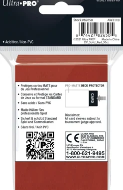 Sleeves Pro-Matte - Standaard Rood (66x91 mm)