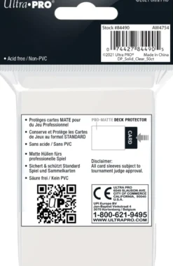 Sleeves Pro-Matte - Standaard Transparant (66x91 mm)