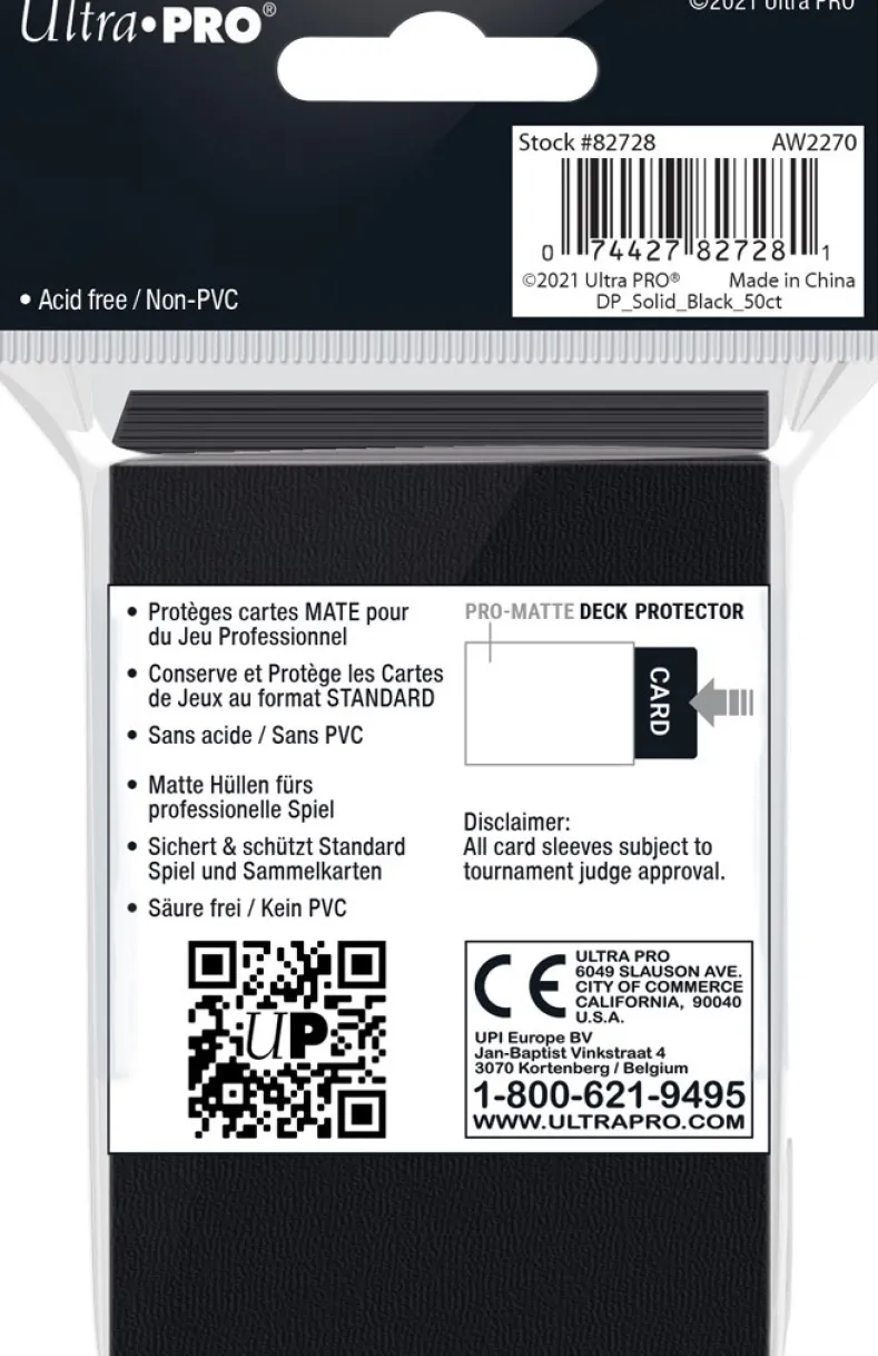 Sleeves Pro-Matte - Standaard Zwart (66x91 mm)