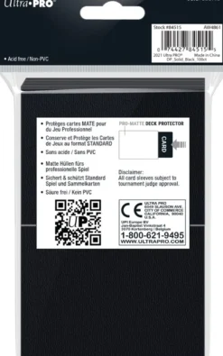 Sleeves Pro-Matte - Standaard Zwart (100 stuks)