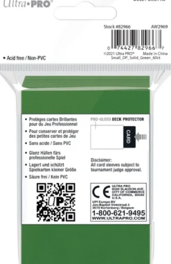 Sleeves - Small Groen (62x89 mm)