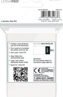 Sleeves - Small Wit (62x89 mm)