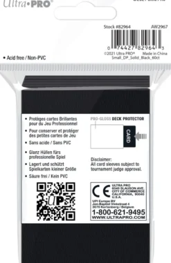 Sleeves - Small Zwart (62x89 mm)