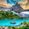Sorapis Lake Dolomites - Italy Puzzel (1000 stukjes)