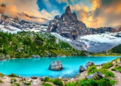 Sorapis Lake Dolomites - Italy Puzzel (1000 stukjes)