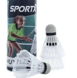 SportX - Badminton Shuttle in Koker (3 stuks)