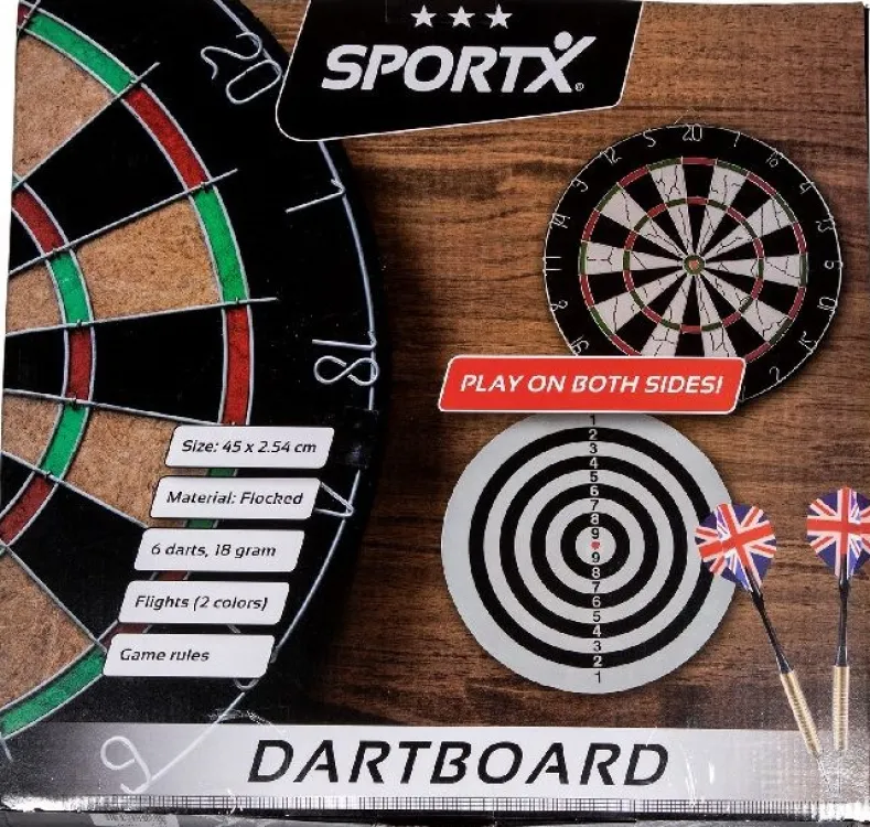 SportX - Dartbord met 6 Pijlen