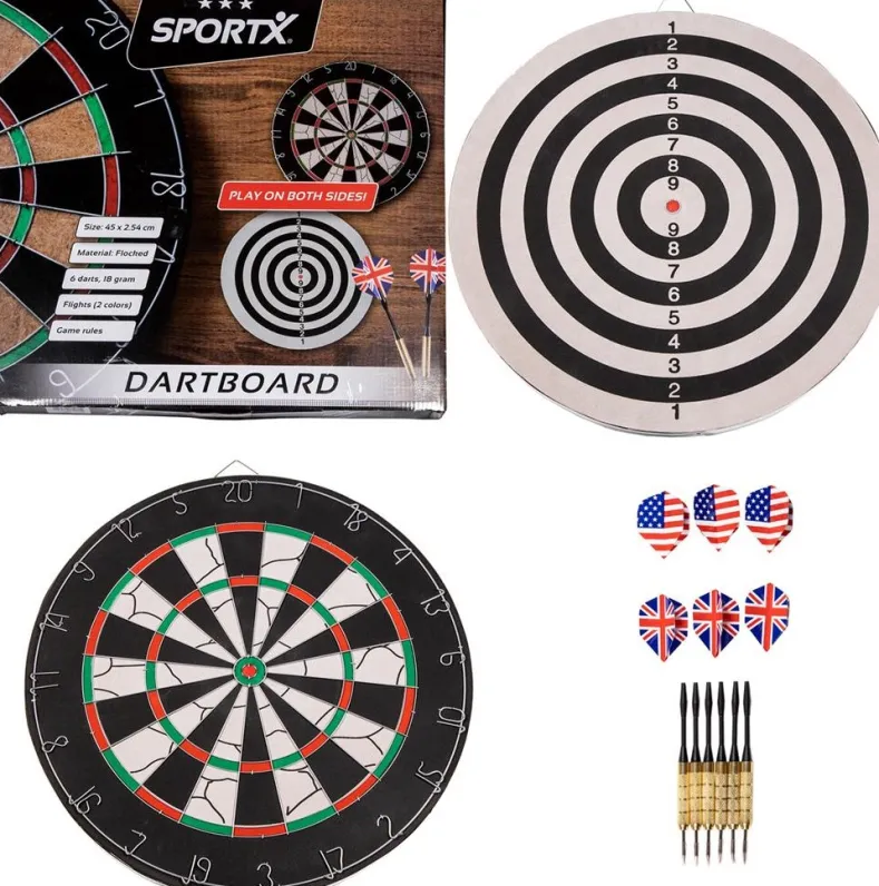 SportX - Dartbord met 6 Pijlen