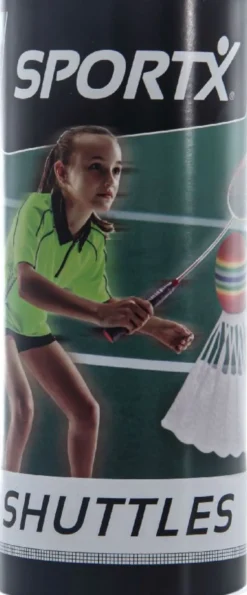 SportX - Mini Badminton Shuttle in Koker (3 stuks)