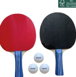SportX - Tafeltennisset met 3 Tafeltennisballen in Tafeltennistas (4 ster)