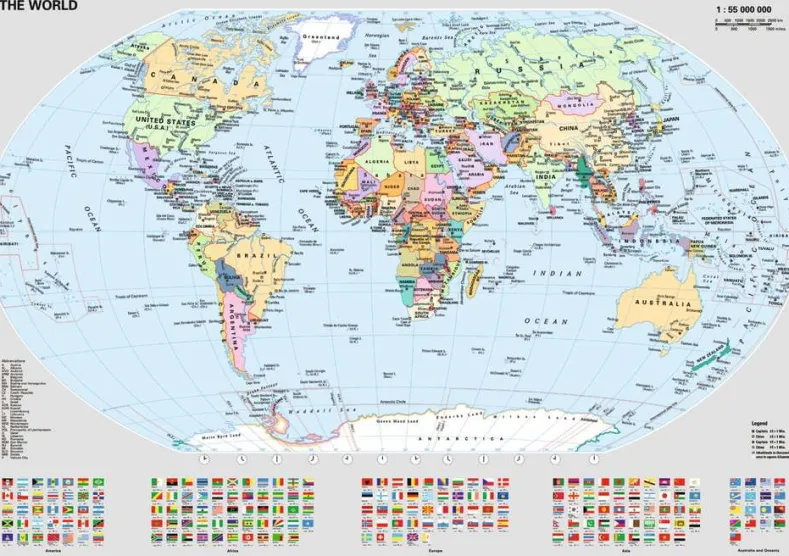 Staatkundige wereldkaart Puzzel (1000 stukjes)