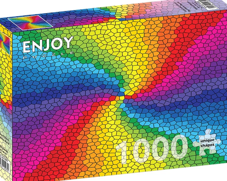 Stained Glass Rainbow Burst Puzzel (1000 stukjes)