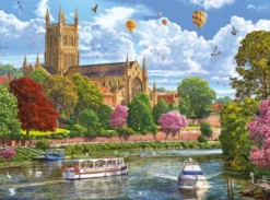 Steve Crisp - Worcester from the River Puzzel (1000 stukjes)