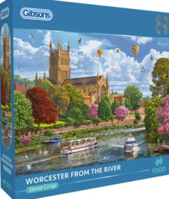 Steve Crisp - Worcester from the River Puzzel (1000 stukjes)