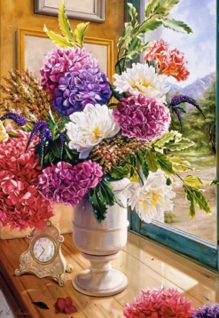 Still Life with Hydrangeas Puzzel (1000 stukjes)