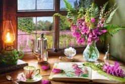 Still Life with Violet Snapdragons Puzzel (1000 stukjes)