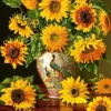 Sunflowers in a Peacock Vase Puzzel (1000 stukjes)