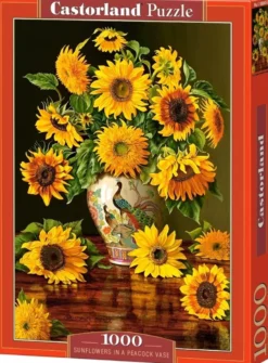 Sunflowers in a Peacock Vase Puzzel (1000 stukjes)