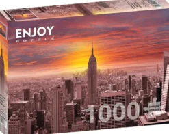 Sunset Over New York Skyline Puzzel (1000 stukjes)