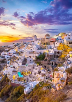 Sunset over Santorini Puzzel (1000 stukjes)
