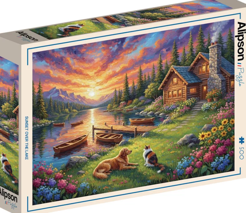 Sunset over the Lake Puzzel (500 stukjes)