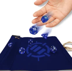 Tabletop Series - Roll on a Scroll Dice Set with Case - Blue