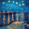 The Starry Night Over The Rhone - Vincent van Gogh Puzzel (1000 stukjes)