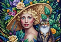 The Woman and the Cat Puzzel (1000 stukjes)