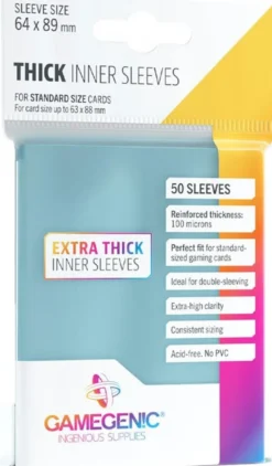 Thick Inner Sleeves 64x89mm Transparant (50 stuks)
