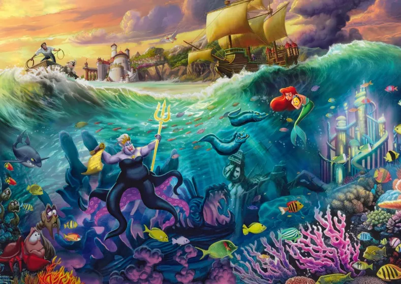 Thomas Kinkade - Disney Ursula Puzzel (1000 stukjes)