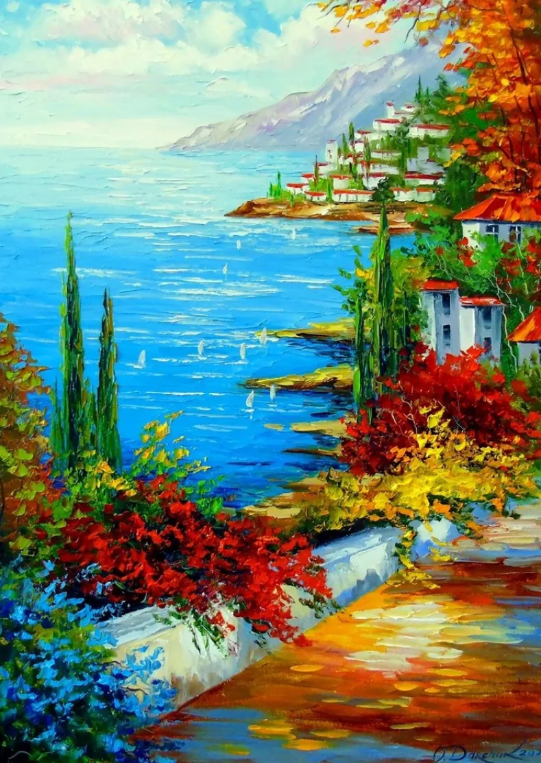 Town by the Sea Puzzel (1000 stukjes)