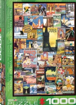 Travel Around the World Vintage Posters Puzzel (1000 stukjes)