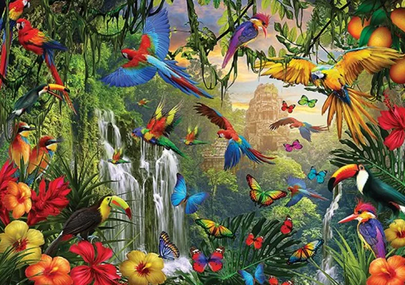 Tropisch Vogelparadijs Puzzel (500 XL stukjes)