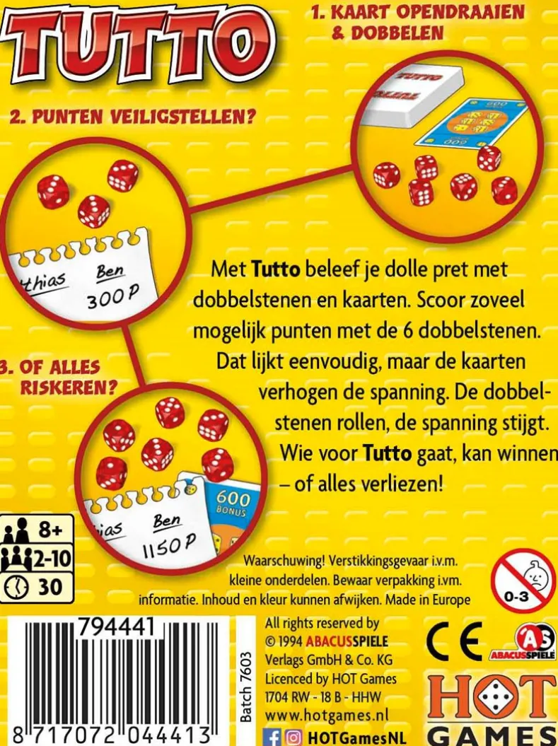 Tutto - Dobbelspel