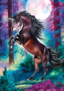 Unicorn in the Moonlight Puzzel (1000 stukjes)