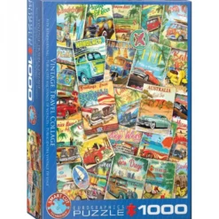Vintage Travel Collage Puzzel (1000 stukjes)