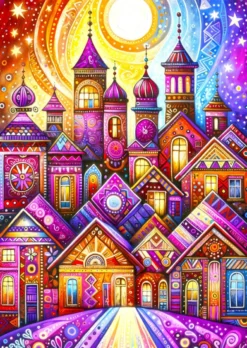 Violet Town Puzzel (1000 stukjes)