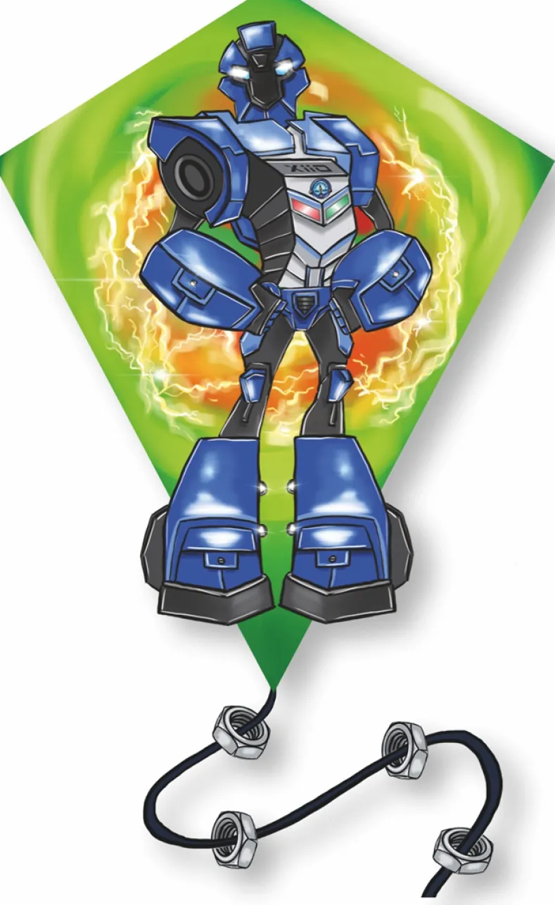 Vlieger - Diamant Robot (85 x 75cm)