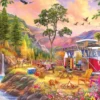 VW Bus - Camper`s Paradise Puzzel (1000 stukjes)