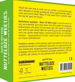 Waar of Niet Waar - Nutteloze Weetjes